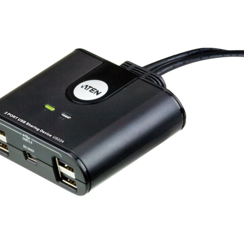 Aten 2-portu USB 2.0 perifērijas koplietošanas ierīce | Aten | USB 2.0 | 2 x 4 USB 2.0 perifērijas koplietošanas slēdzis