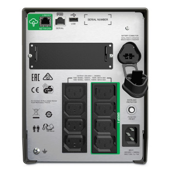 Schneider Electric APC Smart-UPS, Tornis, 8x IEC C13 ligzdas, SmartConnect ports+SmartSlot, AVR, LCD | SMT1000IC | 1000 VA | 700 W | 230 V