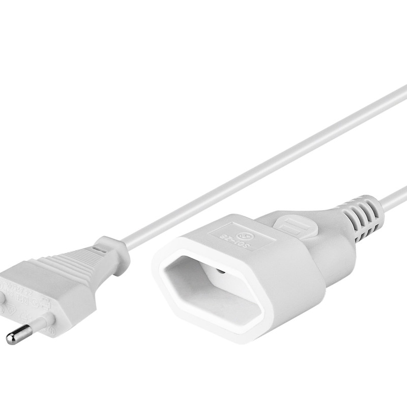 Goobay | Euro extension | 50509 | Balts Euro spraudnis (Type C CEE 7/16) | Euro ligzda (Type C CEE 7/16)