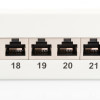 Digitus | Patch Panel | DN-91624S | Kategorija: CAT 6; Porti: 24 x RJ45; Noturības spēks: 7.7 kg; Ievietošanas spēks: 30 N max | 48.2 x 4.4 x 10.9 cm | Balts