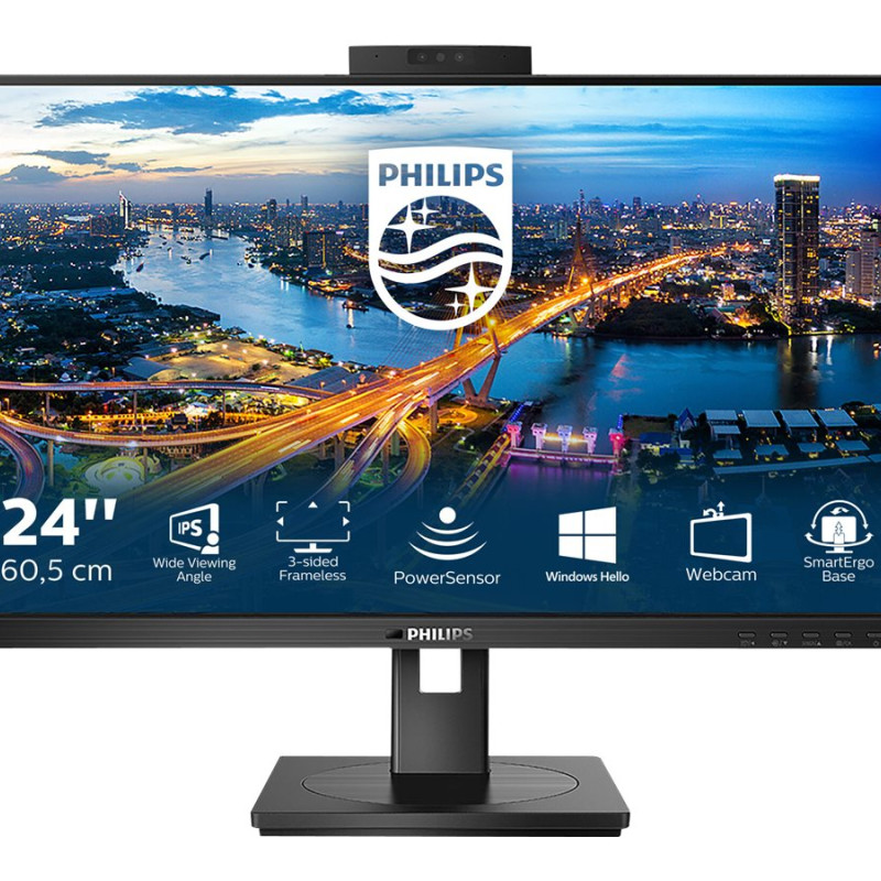 Philips | LCD monitors ar Windows Hello tīmekļkameru | 242B1H/00 | 23.8