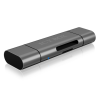 Raidsonic | Ārējais karšu lasītājs ar multi-USB spraudni | Ārējais | Micro SDHC, Micro SDXC, microSD 3.0 UHS-I SD, SDHC, SDXC, SD 2.0 UHS-I, MMC | ārējais