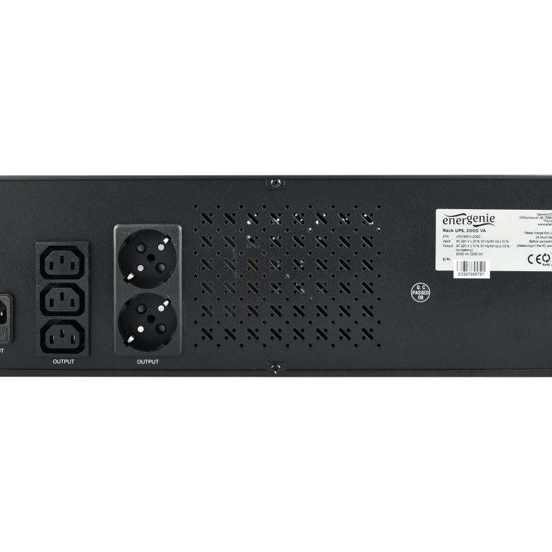 EnerGenie | Rack 2000VA UPS | UPS-RACK-2000 | 2000 VA | 1200 W