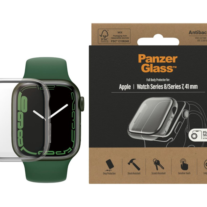 PanzerGlass aizsargvāks Apple Watch 7 41mm caurspīdīgs, AB