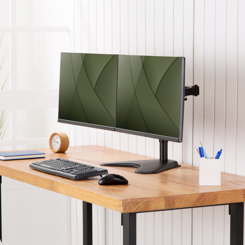 Digitus Desk Mount | DA-90401 | Adjustable Height, Rotate, Swivel | 15-32 " | Maximum weight (capacity) 2x8 kg | Black