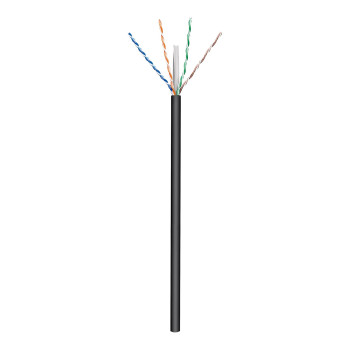 Goobay āra tīkla kabelis | CAT 6 U/UTP | AWG 24/1 | Kabelis 100 m | Melns