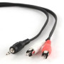 Cablexpert | 2.5m, 3,5mm/2xRCA, spraudnis/spraudnis | 3,5mm | 2 x RCA