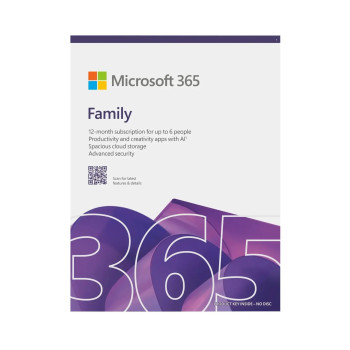 Microsoft M365 Family | EP2-32335 | Licences termiņš 1 gads | Angļu | EuroZone