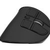 Natec | Vertikālā pele | Euphonie Pro | Bezvadu | Bluetooth, 2.4GHz | Melna