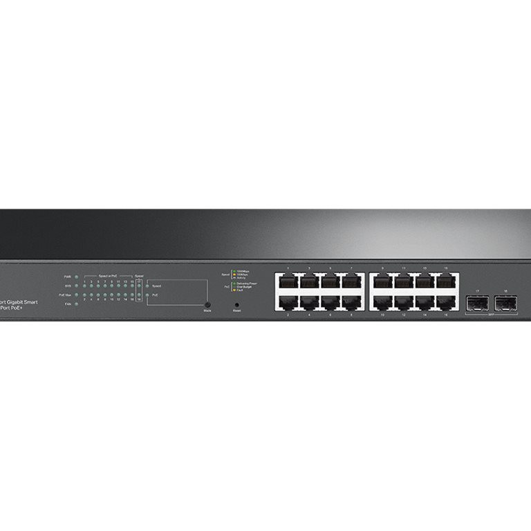 TP-LINK SG2218P JetStream 18 portu Gigabit Smart pārslēdzējs ar 16 portu PoE+ | TP-LINK