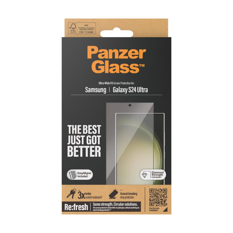 PanzerGlass Ekrāna aizsargplēve Samsung Galaxy S 2024 Ultra | Ultra-Wide Fit wA | PanzerGlass