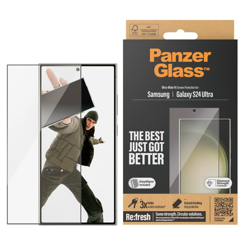 PanzerGlass Ekrāna aizsargplēve Samsung Galaxy S 2024 Ultra | Ultra-Wide Fit wA | PanzerGlass