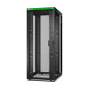 APC Easy Rack 800mm/42U/1200mm, ar jumtu, riteņiem, kājām un 4 kronšteiniem, bez sānu paneļiem, melns | Schneider Electric