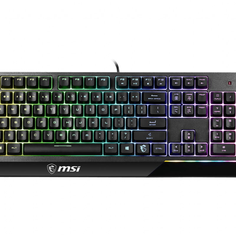 MSI | Vigor GK30 | Spēļu tastatūra | Ar vadu | RGB LED apgaismojums | US | Melna