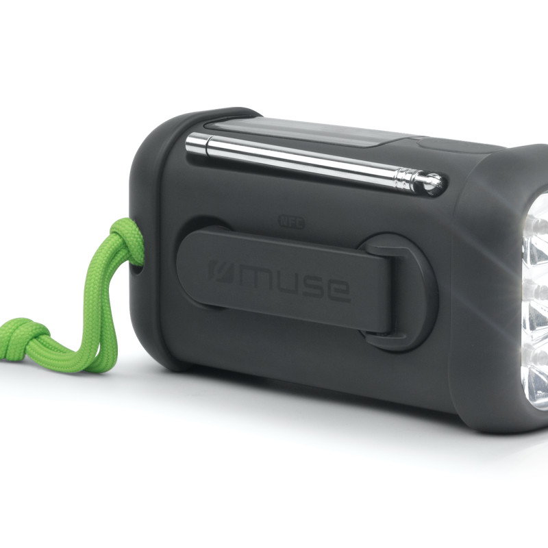 Muse | Pārnēsājams saules radio ar rokturi un lukturi | MH-08 MB | AUX in | Bluetooth | FM radio
