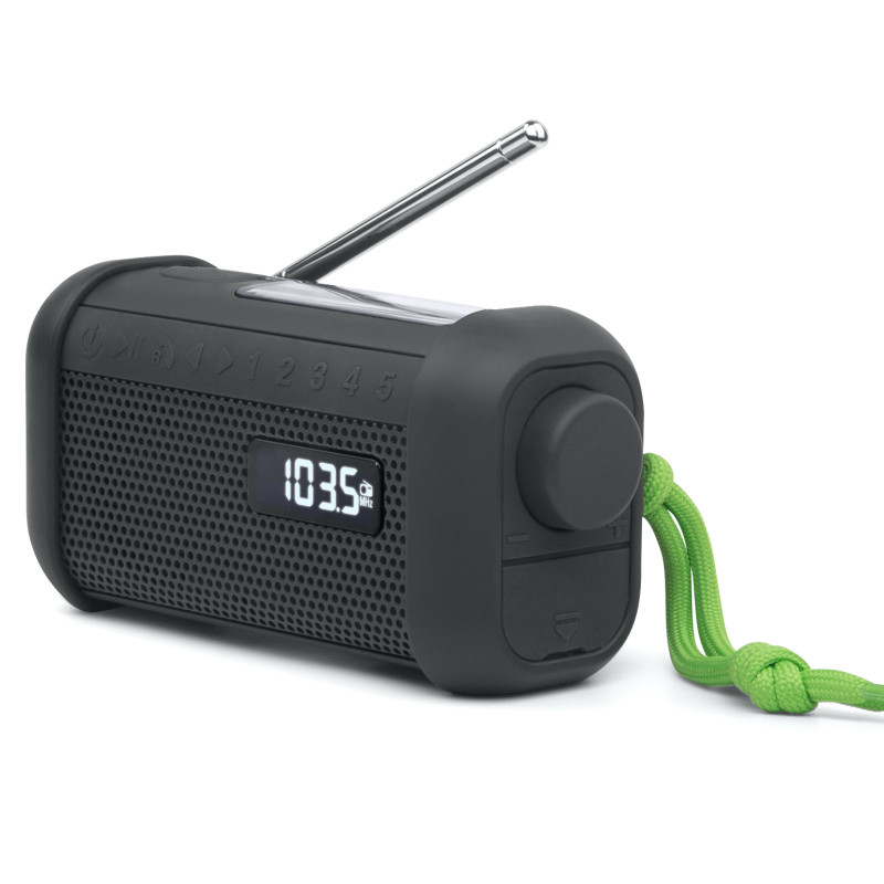 Muse | Pārnēsājams saules radio ar rokturi un lukturi | MH-08 MB | AUX in | Bluetooth | FM radio