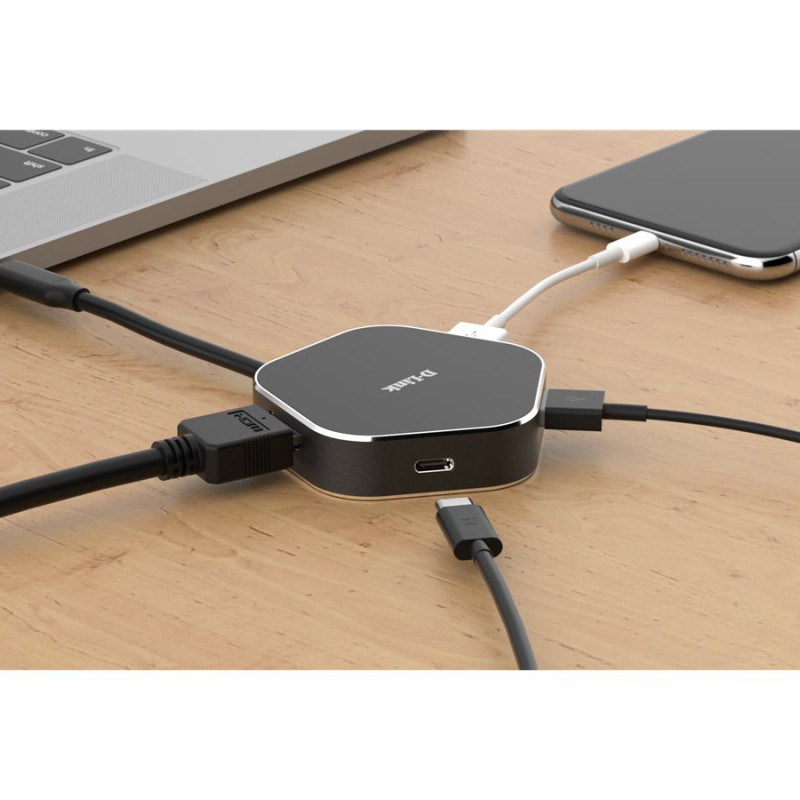 D-Link | 4‑in‑1 USB-C koncentrators ar HDMI un Power Delivery | DUB-M420 | USB koncentrators | USB Type-C