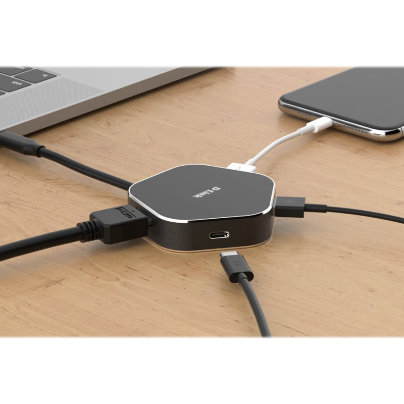 D-Link | 4‑in‑1 USB-C koncentrators ar HDMI un Power Delivery | DUB-M420 | USB koncentrators | USB Type-C