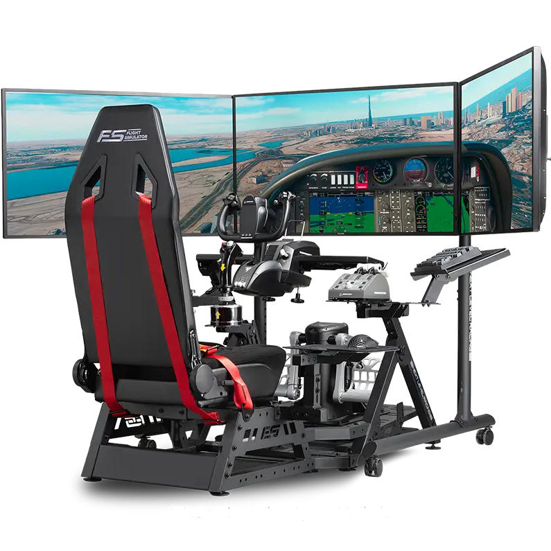 Next Level Racing Floor stand | Tube Freestanding Triple Monitor Stand | Up to 3x43 " | Height adjustment, Tilt | Maximum weight (capacity) 50 kg | Black