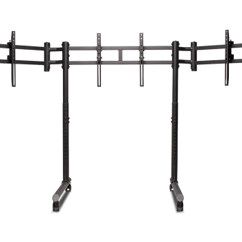 Next Level Racing Floor stand | Tube Freestanding Triple Monitor Stand | Up to 3x43 " | Height adjustment, Tilt | Maximum weight (capacity) 50 kg | Black