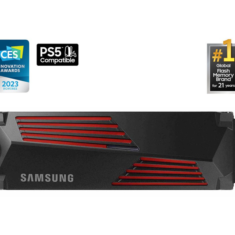 Samsung | 990 PRO with Heatsink | 2000 GB | SSD form factor M.2 2280 | Solid-state drive interface M.2 NVMe | Read speed 7450 MB/s | Write speed 6900 MB/s