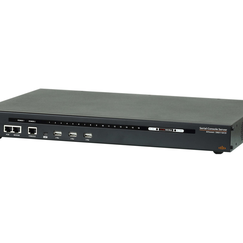 Aten | 16-portu seriālais konsoles serveris ar divkāršu barošanu | SN0116COD