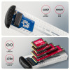 AXAGON USB-C 10Gbps M.2 NVMe SSD korpuss, bez skrūvēm, RIBBED alumīnijs | EEM2-SC