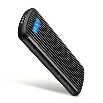 AXAGON USB-C 10Gbps M.2 NVMe SSD korpuss, bez skrūvēm, RIBBED alumīnijs | EEM2-SC