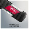 AXAGON USB-C 10Gbps M.2 NVMe SSD korpuss, bez skrūvēm, RIBBED alumīnijs | EEM2-SC