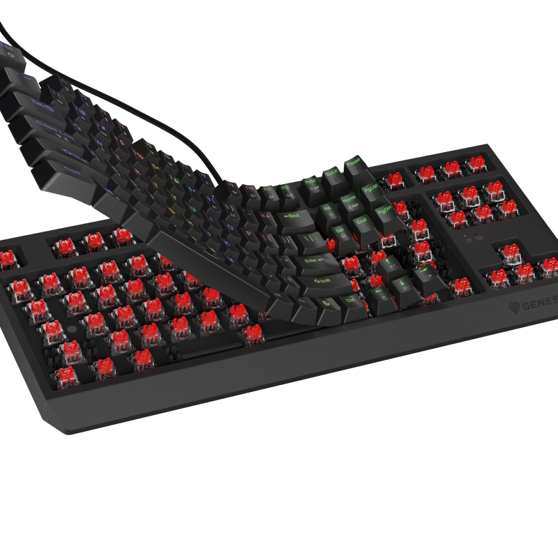 Genesis | THOR 230 TKL | Mehāniskā spēļu tastatūra | Vadu | US | Lineārā | Melna | RGB