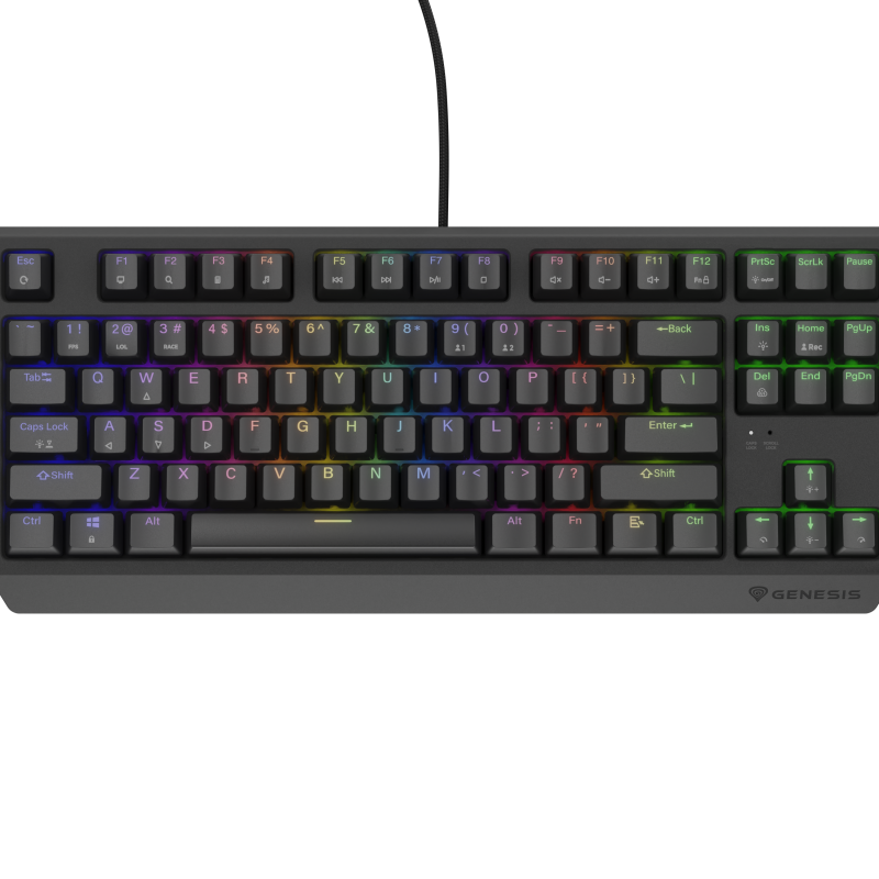Genesis | THOR 230 TKL | Mehāniskā spēļu tastatūra | Vadu | US | Lineārā | Melna | RGB