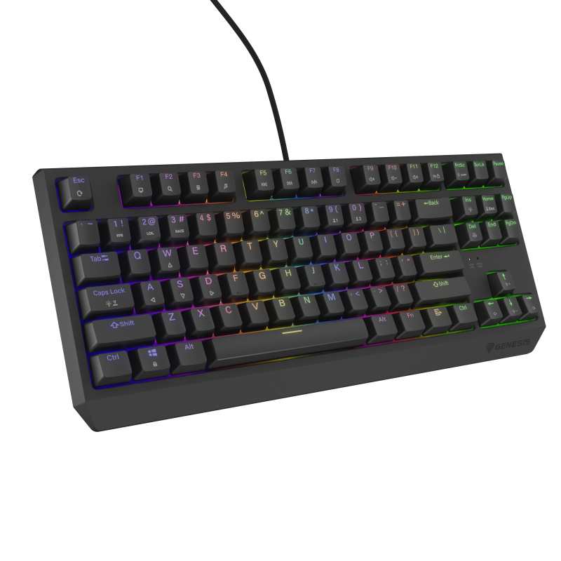 Genesis | THOR 230 TKL | Mehāniskā spēļu tastatūra | Vadu | US | Lineārā | Melna | RGB