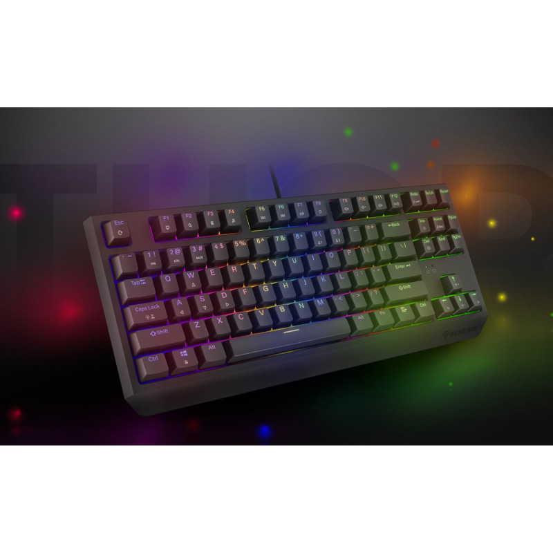 Genesis | THOR 230 TKL | Mehāniskā spēļu tastatūra | Vadu | US | Lineārā | Melna | RGB