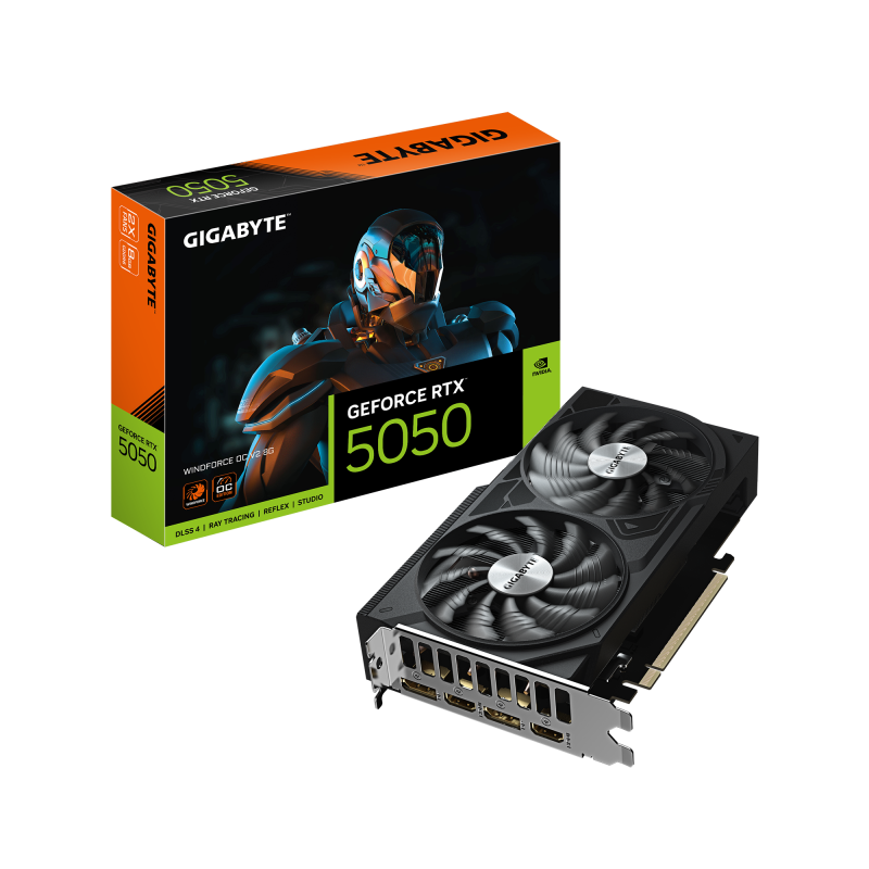 Gigabyte GeForce RTX 5050 WINDFORCE OC V2 8G | NVIDIA | 8 GB | GeForce RTX 5050 | GDDR6 | HDMI porti 2 | PCI-E 5.0