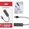 AXAGON Miniatūrs metāla četru portu USB 3.2 Gen 1 koncentrators | HUE-M1A