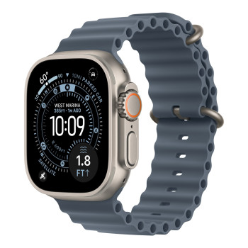 Apple 49mm Anchor Blue Ocean Band Extension - Natural Titanium Finish | Apple