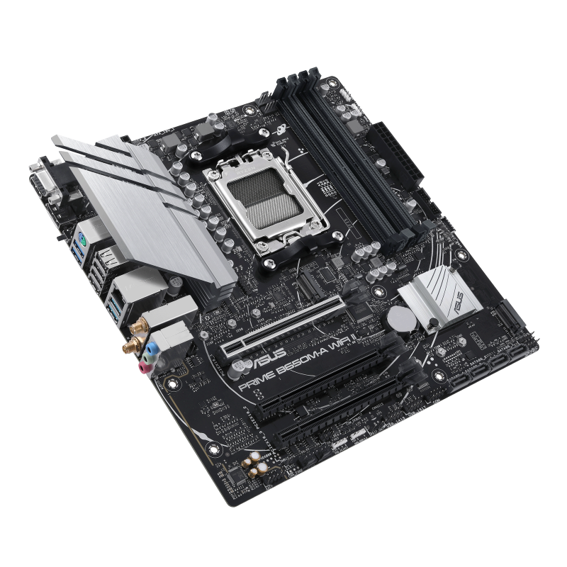 Asus | PRIME B650M-A WIFI II | Procesoru saime AMD | Procesora ligzda AM5 | DDR5 DIMM | Atmiņas sloti 4 | Atbalstītie cietā diska interfeisi SATA, M.2 | SATA savienotāju skaits 4 | Čipsets AMD B650 | mATX