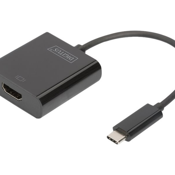 Digitus | USB Type-C uz HDMI adapteris | DA-70852 | Melns | USB Type-C | 0,15 m