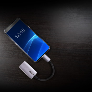 Aten | USB-C uz HDMI 4K adapteris | HDMI ligzda | USB-C spraudnis | USB-C uz HDMI