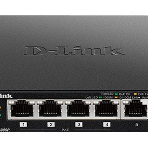 D-Link | Slēdzis | DGS-1005P | Nevadāms | Galda | Gigabit Ethernet (vara) pieslēgvietu skaits 5 | Power over Ethernet (PoE) pieslēgvietu skaits 4 | Barošanas avots Ārējs