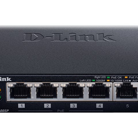 D-Link | Slēdzis | DGS-1005P | Nevadāms | Galda | Gigabit Ethernet (vara) pieslēgvietu skaits 5 | Power over Ethernet (PoE) pieslēgvietu skaits 4 | Barošanas avots Ārējs