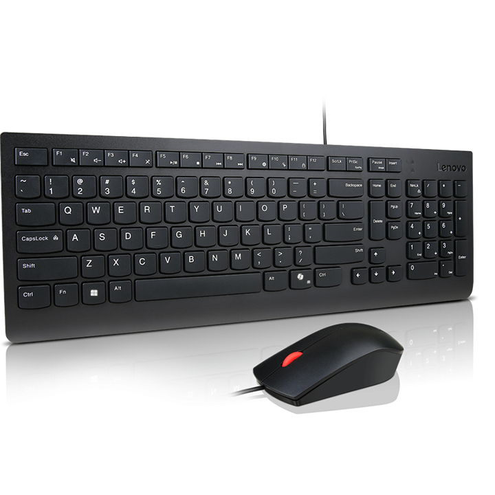 Lenovo Essential vadu komplekts — tastatūra un pele | Tastatūra un peles komplekts | Vads | Pele iekļauta | Igaunija | Melna