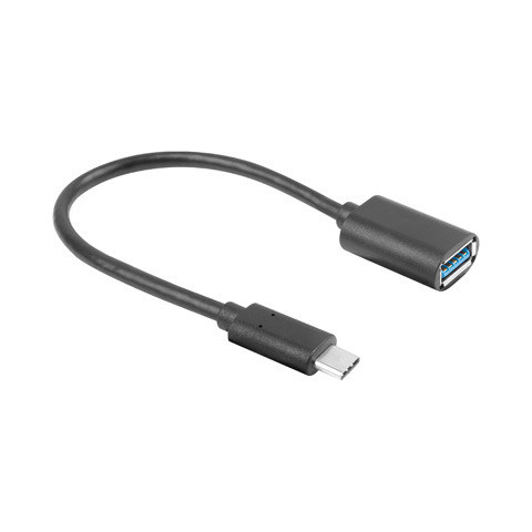 Lanberg Adaptera kabelis USB-C (spraudnis) 3.1 -> USB-A (ligzda) 15 cm, melns | AD-UC-UA-04