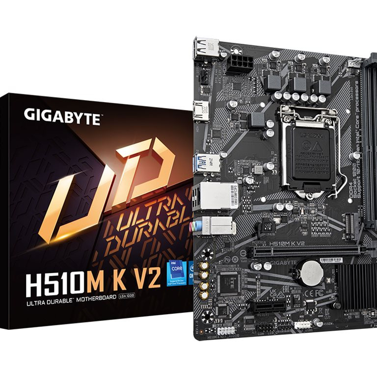 Gigabyte | H510M K V2 1.0 M/B | Procesoru ģimene Intel | Procesora ligzda LGA1200 | DDR4 DIMM | Atmiņas sloti 2 | Atbalstītie cietā diska interfeisi SATA, M.2 | SATA savienotāju skaits 2 | Čipsets Intel H470 Express | Micro ATX