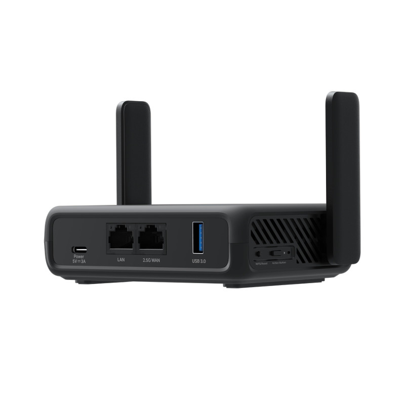 Mercusys AX3000 Travel Router | MR84X-Travel | 802.11a | 574/2402 Mbit/s | 10/100/1000 Mbit/s | Ethernet LAN (RJ-45) ports 1 | Mesh Support No | MU-MiMO No | No mobile broadband | Antenna type External Omni-directional | 1