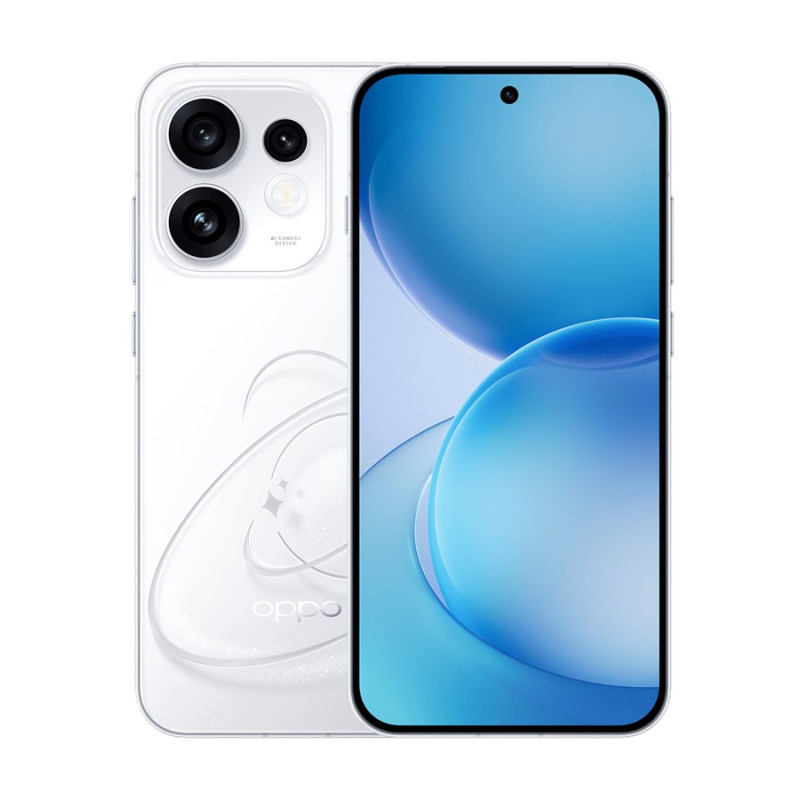 OPPO Reno16 5G (CPH2865) | Pop White | 6.32 " | AMOLED | 2640 x 1216 pixels | Qualcomm | Snapdragon 7 Gen 4 | Internal RAM 8 GB | 256 GB | Dual SIM | 5G | Main camera resolution 50+50+50 MP | Secondary camera resolution 50 MP | Android | 16