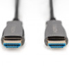 Digitus | HDMI AOC Hybrid-Fiber savienojuma kabelis | AK-330125-100-S | HDMI spraudnis (A tips) | HDMI spraudnis (A tips) | HDMI uz HDMI | 10 m