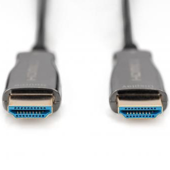 Digitus | HDMI AOC Hybrid-Fiber savienojuma kabelis | AK-330125-100-S | HDMI spraudnis (A tips) | HDMI spraudnis (A tips) | HDMI uz HDMI | 10 m