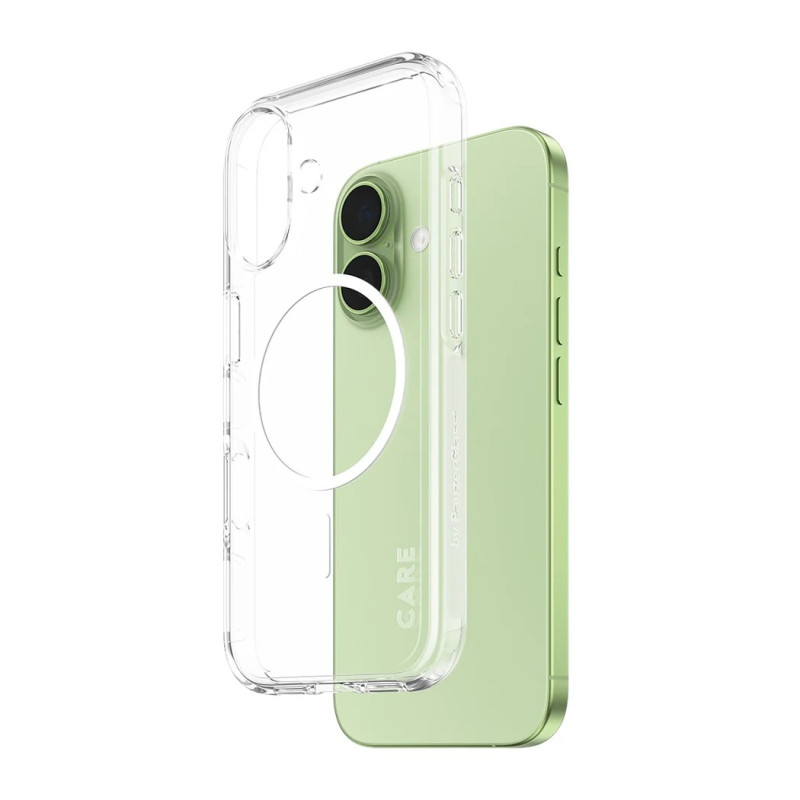 PanzerGlass Flagship Case | Aizmugures vāks | Apple | iPhone 17 | Pārstrādāta plastmasa | Caurspīdīgs | Urban Explorer ar baltu MagSafe