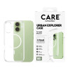 PanzerGlass Flagship Case | Aizmugures vāks | Apple | iPhone 17 | Pārstrādāta plastmasa | Caurspīdīgs | Urban Explorer ar baltu MagSafe